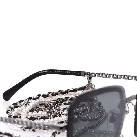 Chanel sunglasses chain side